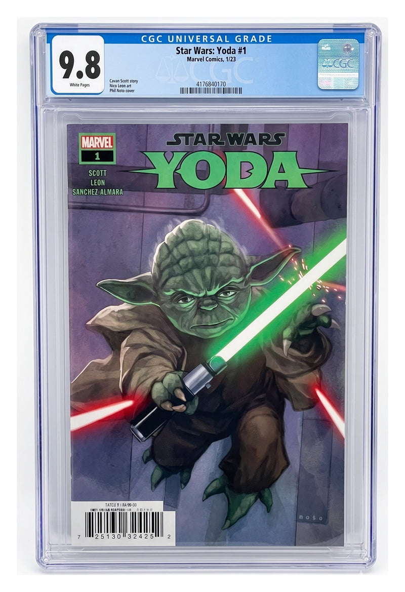 Star Wars: Yoda #1 – Phil Noto Cover A – CGC 9.8 centered presentation; certification 4176840170