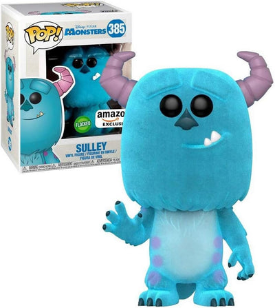 Funko Pop Monsters Inc Sulley number 385 flocked figure with Amazon Exclusive window box
