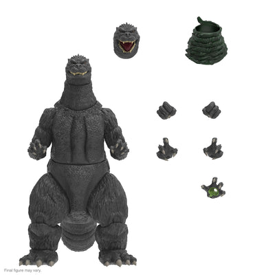 Super7 Toho ULTIMATES! Wave 1 Heisei Godzilla 1989 figure with included interchangeable heads, hands and vine accessory