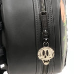 Loungefly Disney 100 Halloween Trick or Treaters Mini Backpack zipper charm detail