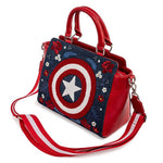 Loungefly Captain America Floral Shield Crossbody Bag rear view
