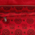 Loungefly Captain America Floral Shield Crossbody Bag side view