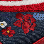 Loungefly Captain America Floral Shield Crossbody Bag interior lining