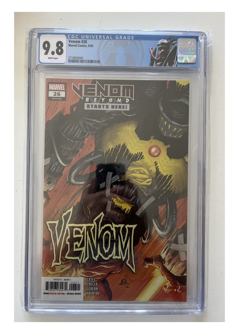 Venom #26 CGC 9.8 White Pages certification 3718930005 – featured slab photo