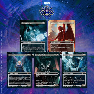 Secret Lair Doctor Who The Weeping Angels card set