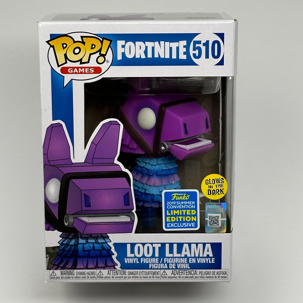 Funko Pop! Games: Fortnite – Glow Loot Llama #510 (2019 Convention Exclusive)