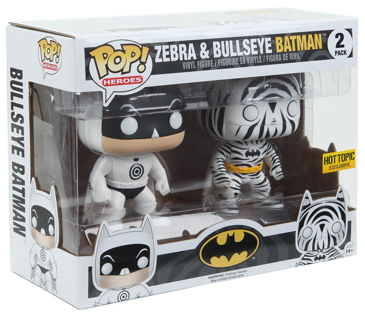 Funko Pop! Heroes Zebra and Bullseye Batman 2-pack in box